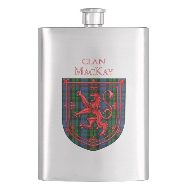 Flasque MacKay Tartan Scottish Plaid Lion Rampant (devant)