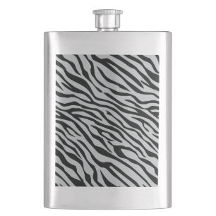 Flasque Magic Zebra Stripes Click to Customize Grey Color