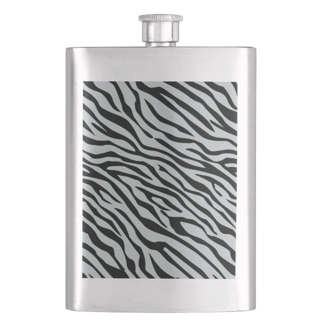 Flasque Magic Zebra Stripes Click to Customize Grey Color (devant)