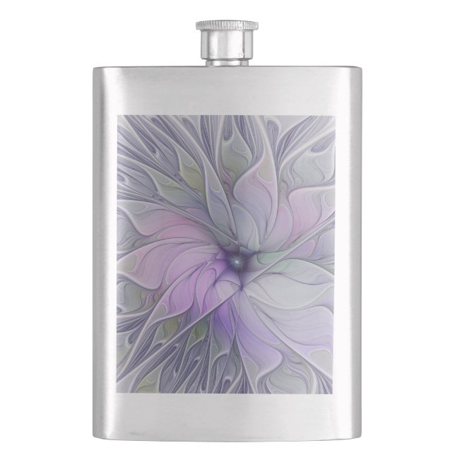 Flasque Magnifique beauté moderne abstraite fleur d'art fr (devant)