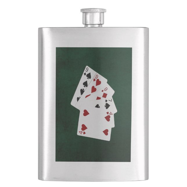 Flasque Mains De Poker - Trois D'Un Genre - Neuf (devant)