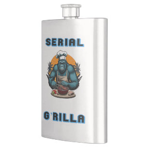 Flasque Maître de BBQ Serial G'rilla Amusant Jeu de Mots