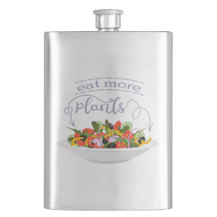 Flasque Mangez plus de plantes frais motivation salade let
