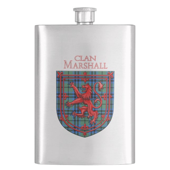 Flasque Marshall Tartan Scottish Plaid Lion Rampant (devant)