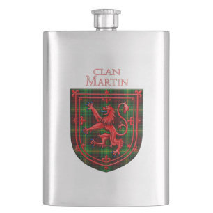 Flasque Martin Tartan Scottish Plaid Lion Rampant