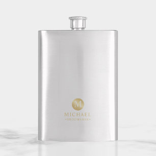 Flasque Masculine Gold Personnalisé Groomsmen
