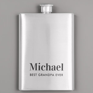 Flasque Meilleur grand-père jamais Monogrammé