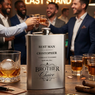 Flasque Meilleur Homme Frère Par Choix Personnalisé