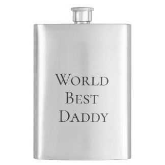 Flasque Meilleur papa du monde joyeuse fête des pères nom