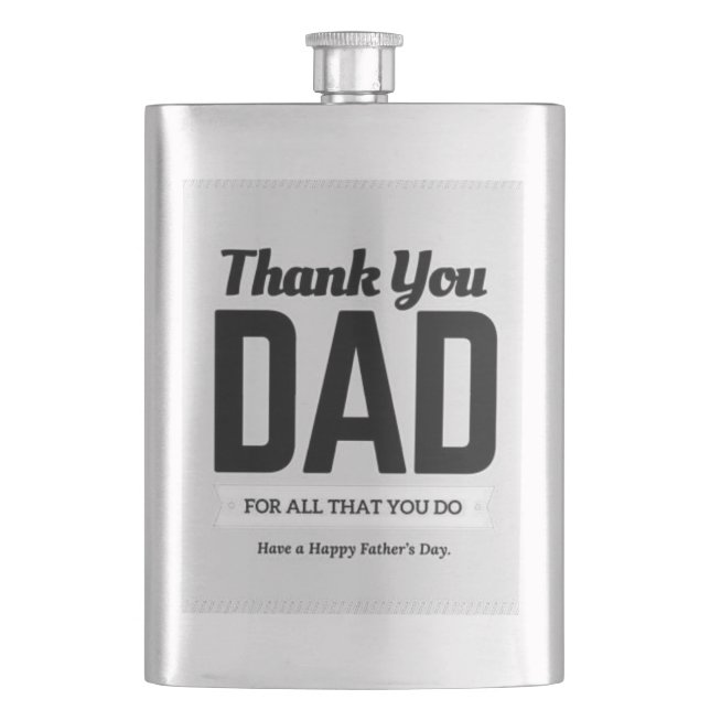 Flasque Merci, message papa (devant)