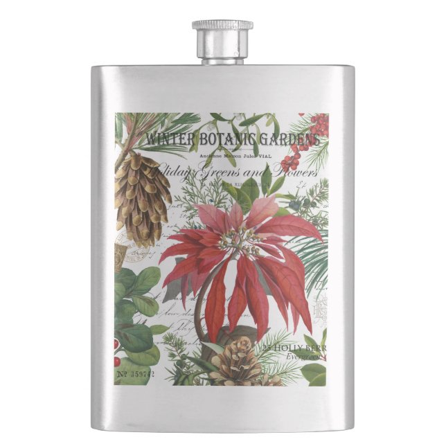 Flasque Moderne vintage jardin d'hiver fleuri (devant)