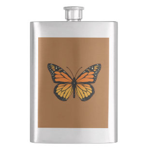 Flasque Monarch Butterfly sur Sienna