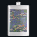 Flasque Monet Water Lilies Chef-d'oeuvre Peinture<br><div class="desc">Monet Water Lilies - Ce tableau Monet classique a été peint par Claude Monet en 1916. Il fait partie de sa célèbre collection de nénuphars où il peint dans son jardin à Giverney,  France. Un tableau de chef-d'oeuvre.</div>