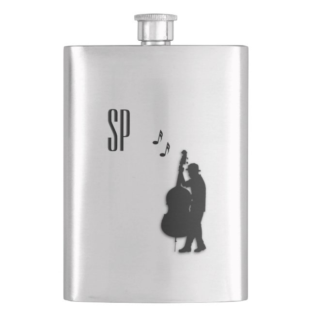 Flasque Monogramme de bassiste (devant)