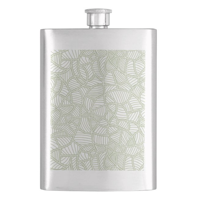 Flasque Mosaïque feuille aléatoire vert pâle (devant)