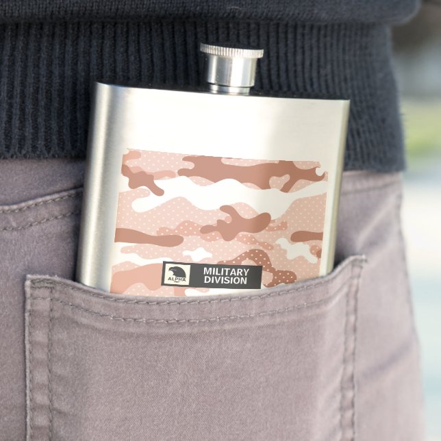 Flasque Motif de camouflage pêche douce Militaire  (En situation)