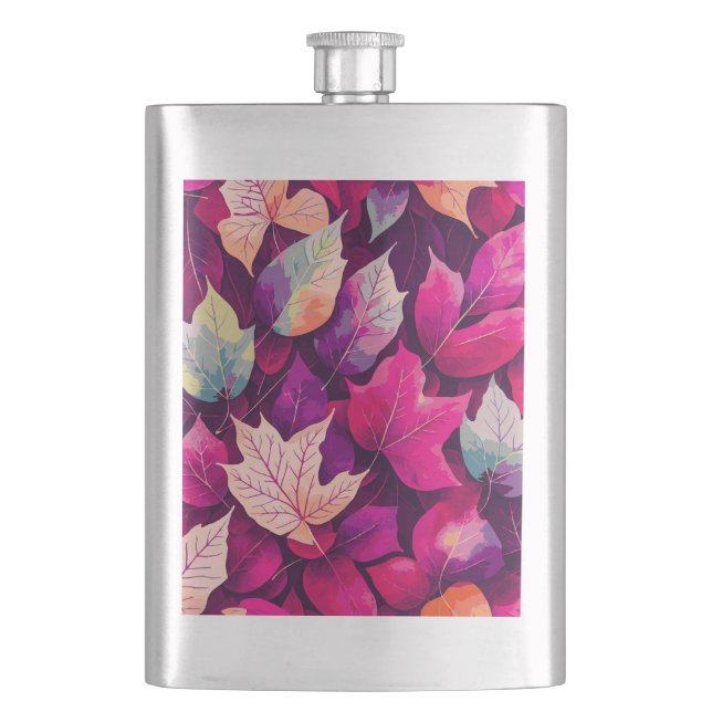 Flasque Motif de feuilles d'automne colorées-68218 (devant)