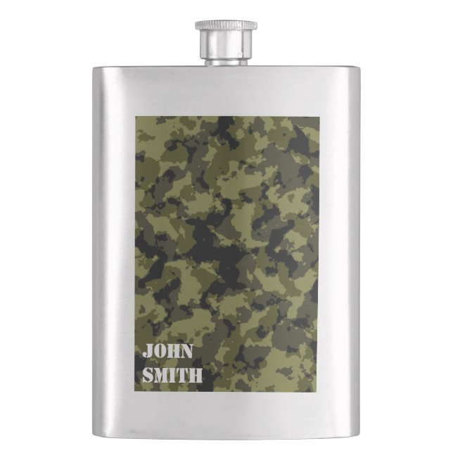Flasque Motif de style militaire camouflage (devant)