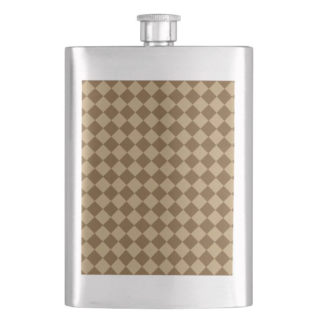 Flasque Motif diamant combiné Brown par STaylor (devant)