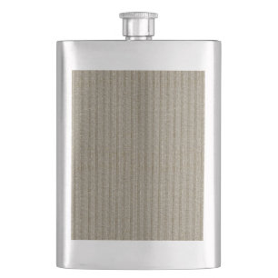 Flasque Motif en jersey rayé en beige doux