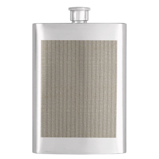 Flasque Motif en jersey rayé en beige doux (devant)
