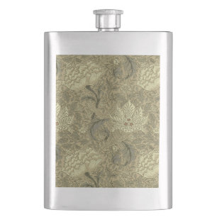 Flasque Motif floral William Morris Windrush : Vintage
