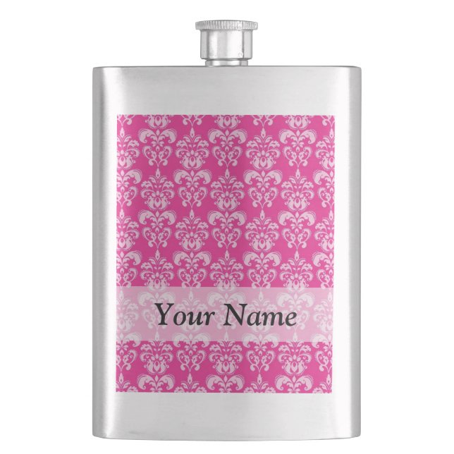 Flasque Motif humide rose chaud (devant)