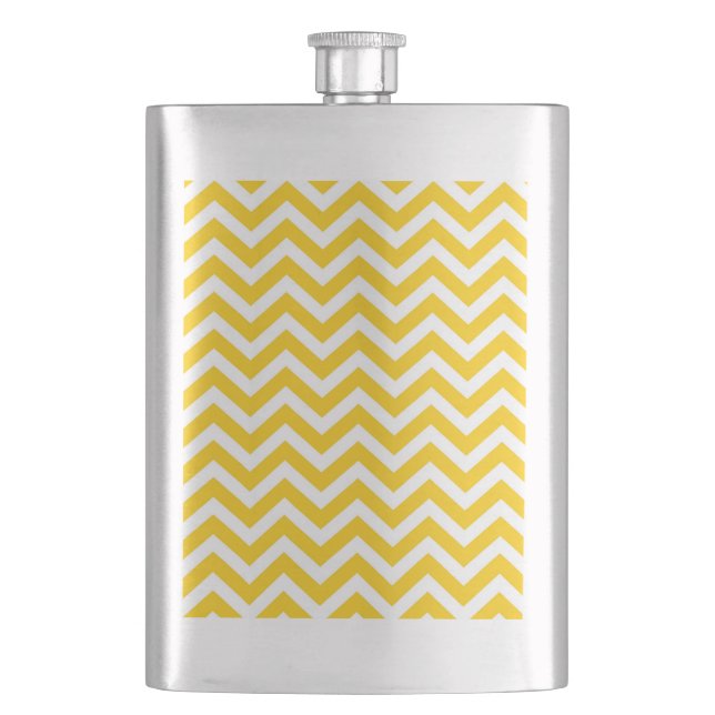 Flasque Motif or et blanc Chevron (devant)