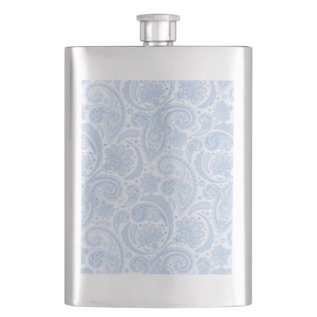 Flasque Motif paisley bleu blanc (devant)