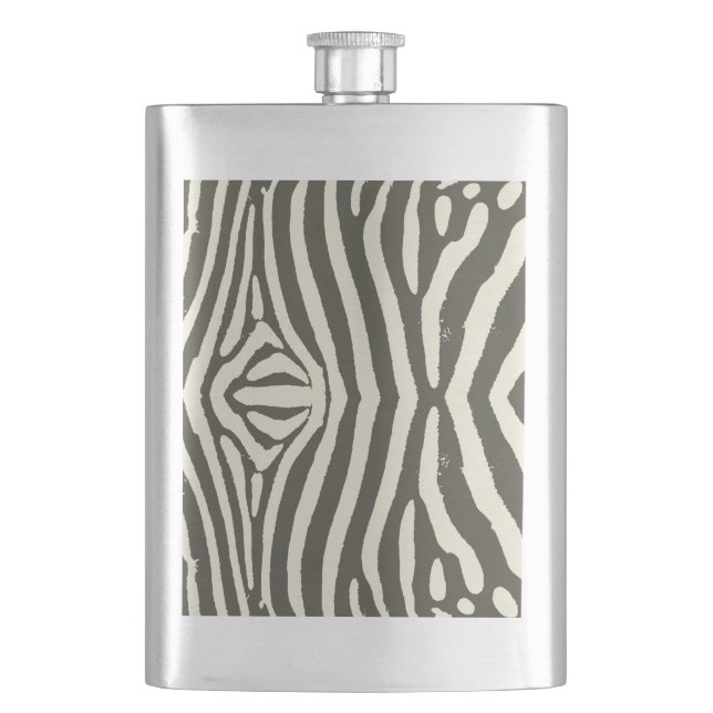 Flasque Motif Poster de animal Zebra Stripe (devant)