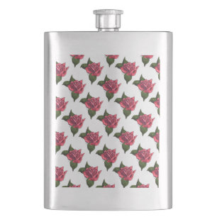 Flasque Motif rose