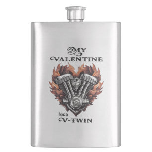 Flasque My Valentine has a V-Twin, style Biker