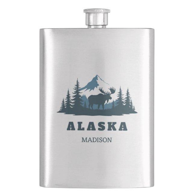 Flasque Nom personnalisé & Texte ALASKA (devant)