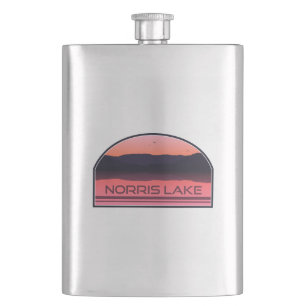 Flasque Norris Lake Tennessee Red Sunrise