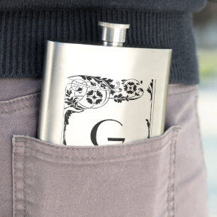Flasque Nouveau monogramme