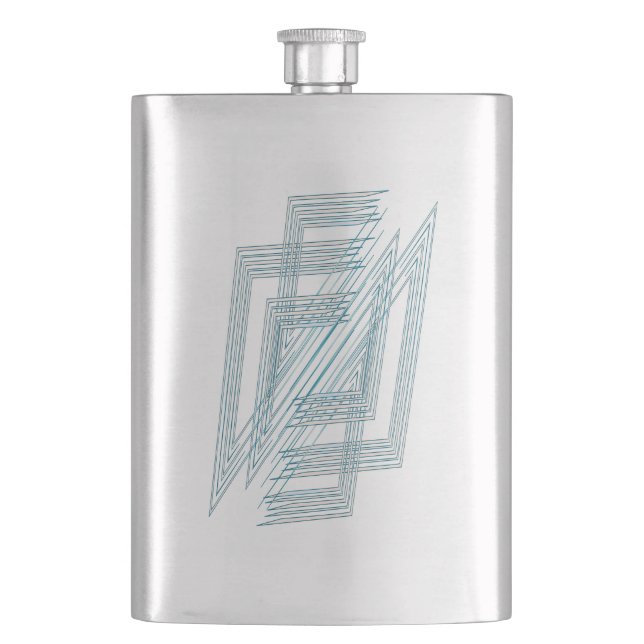 Flasque Opal Turquoise blanc (devant)