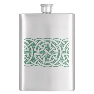 Flasque Ornement celtique irlandais rustique de noeud