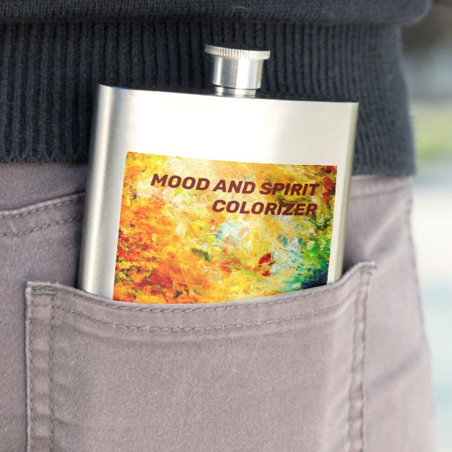 Flasque Palette Artiste Colorée (En situation)