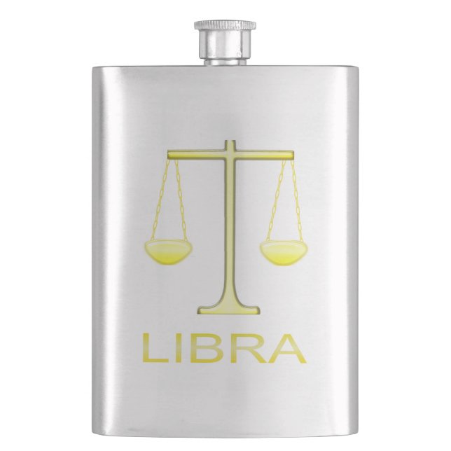 Flasque Panneau étoile Balance dorée de Libra (devant)