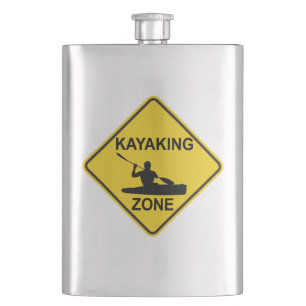 Flasque Panneau routier de la zone de canoë-kayak