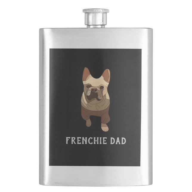Flasque Papa de Frenchie, Bouledogue Français (devant)