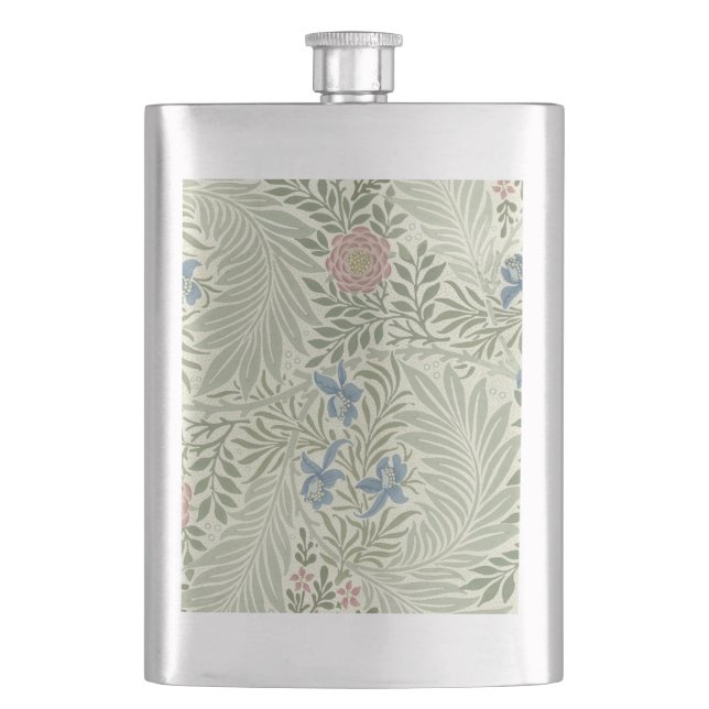 Flasque Papier peint floral de William Morris Larkspur (devant)