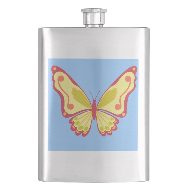 Flasque Papillon diurne (devant)