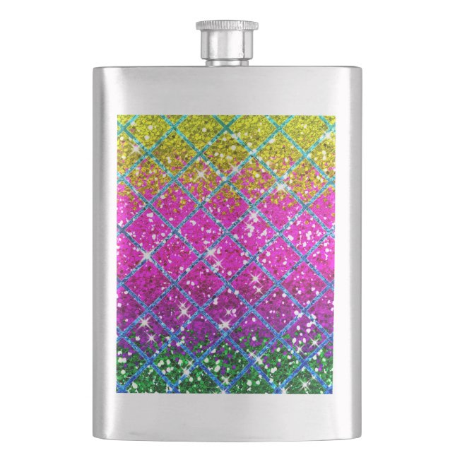 Flasque Parties scintillant pourpre Snakeskin (devant)