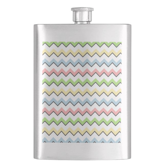 Flasque Pastel Chevron-Drop Shadow par Shirley Taylor (devant)