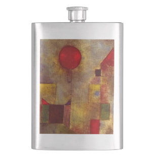 Flasque Paul Klee Red Balloon Abstrait Coloré Art 