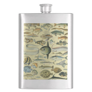 Flasque Pêche scientifique vintage
