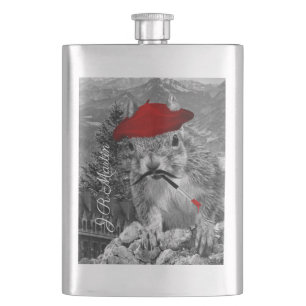 Flasque Peintre français en écureuil de Beret Rouge