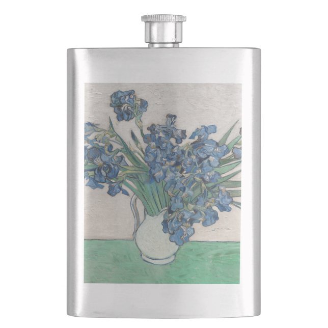 Flasque Peinture impressionniste Vase Iris de Van Gogh (devant)