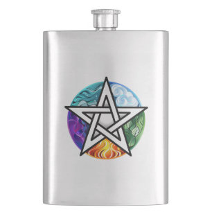 Flasque pentagramme du Wiccan